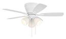 42 INCH HUGGER CEILING FAN W/ 5 BLADES  3 LIGHT KIT 