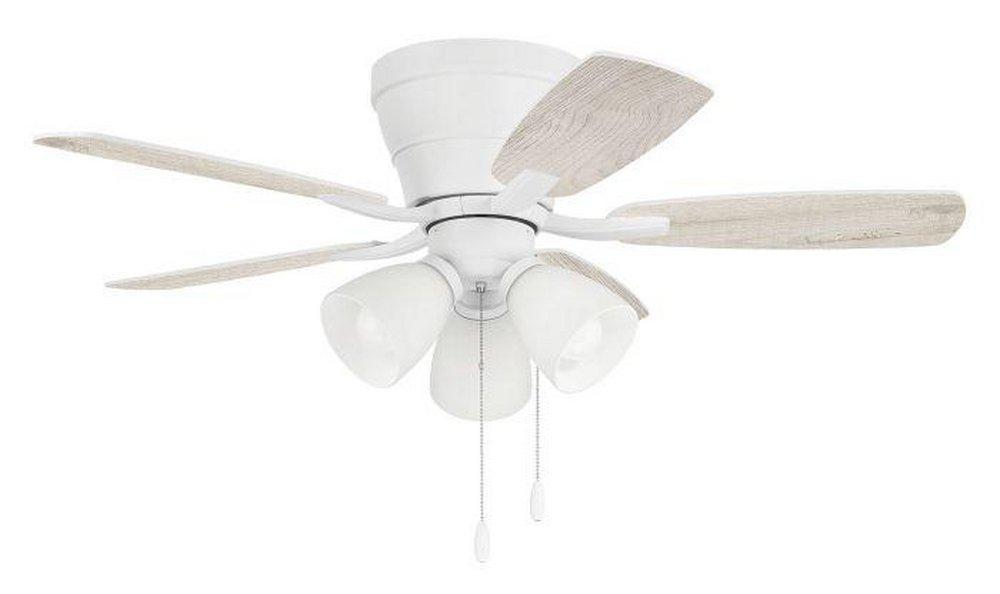 42 INCH HUGGER CEILING FAN W/ 5 BLADES  3 LIGHT KIT 