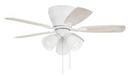 42 INCH HUGGER CEILING FAN W/ 5 BLADES  3 LIGHT KIT 