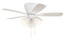 42 INCH HUGGER CEILING FAN W/ 5 BLADES  3 LIGHT KIT 