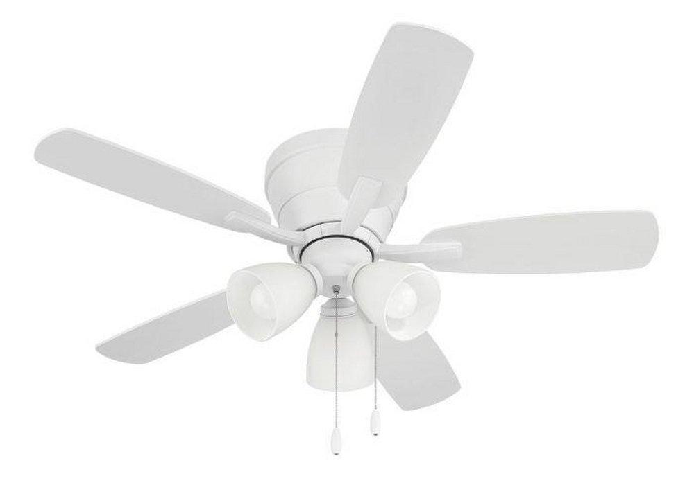 42 INCH HUGGER CEILING FAN W/ 5 BLADES  3 LIGHT KIT 