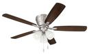 3?Light 52 in. 5 Blade Indoor LED Ceiling Fan in Brushed Polished Nickel 