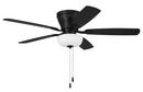 52in. 5-Blade Ceiling Fan with Flat Black/Greywood Blades