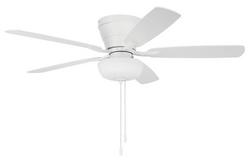 52in. 5-Blade Ceiling Fan with White with White/Washed Oak Blades