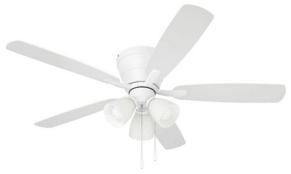 52 INCH HUGGER CEILING FAN W/ 5 BLADES 3 LIGHT KIT 