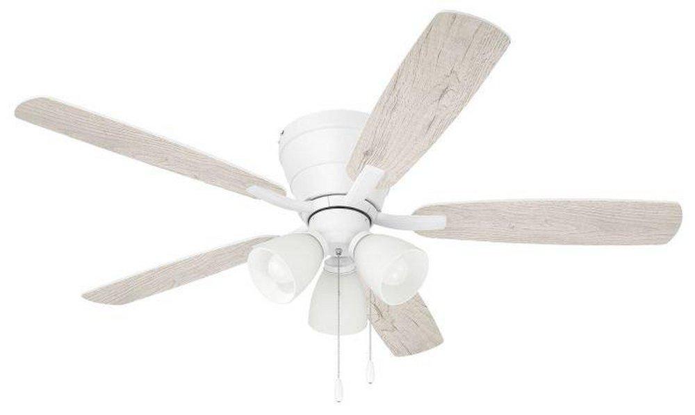 52 INCH HUGGER CEILING FAN W/ 5 BLADES 3 LIGHT KIT 