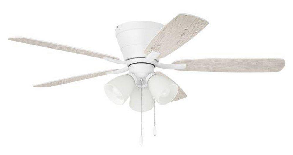 52 INCH HUGGER CEILING FAN W/ 5 BLADES 3 LIGHT KIT 