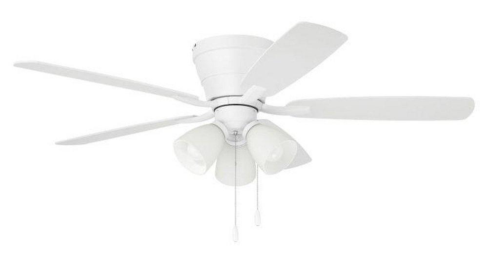 52 INCH HUGGER CEILING FAN W/ 5 BLADES 3 LIGHT KIT 