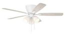 52 INCH HUGGER CEILING FAN W/ 5 BLADES 3 LIGHT KIT 