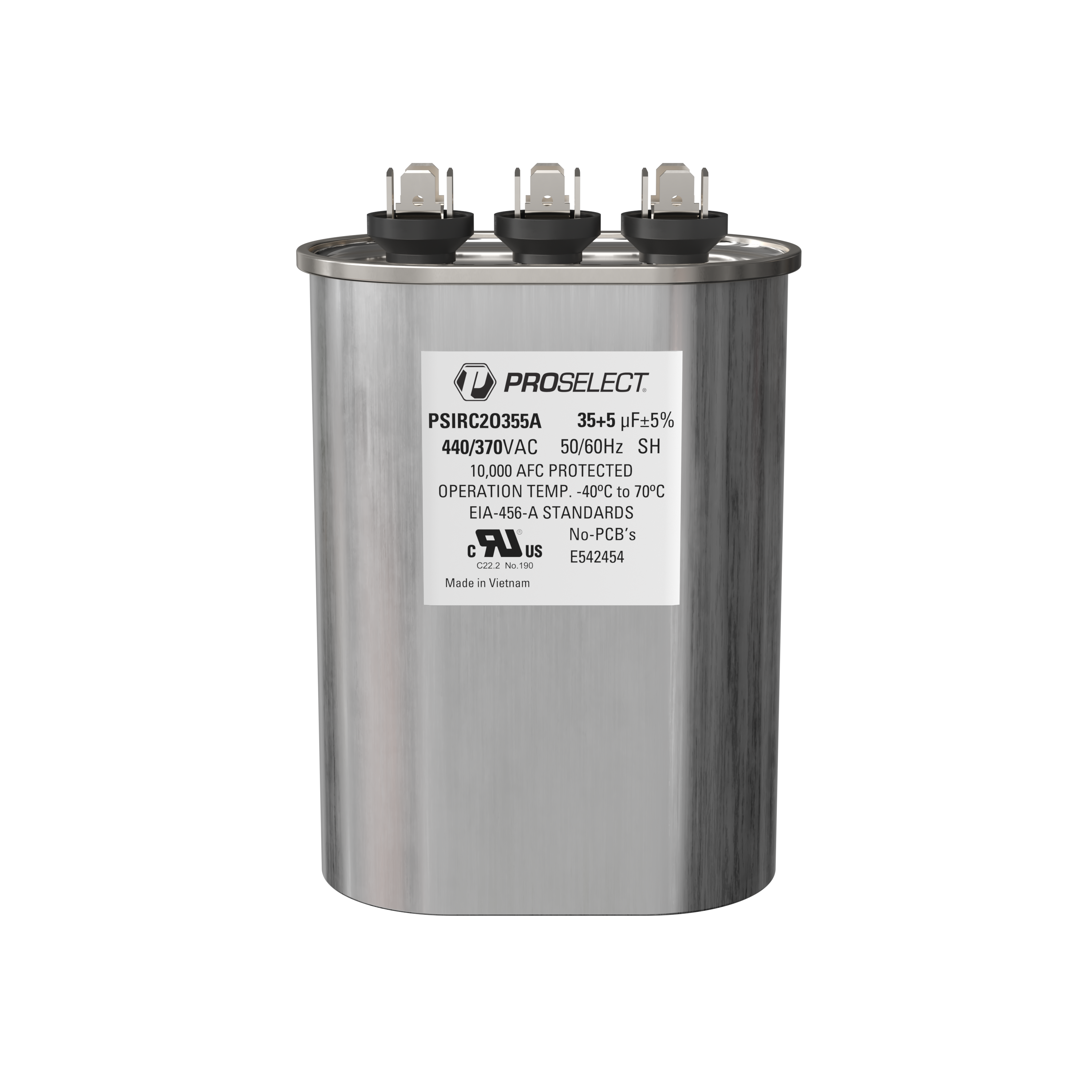 PROSELECT&reg; 440/370V Dual Oval Run Capacitor 