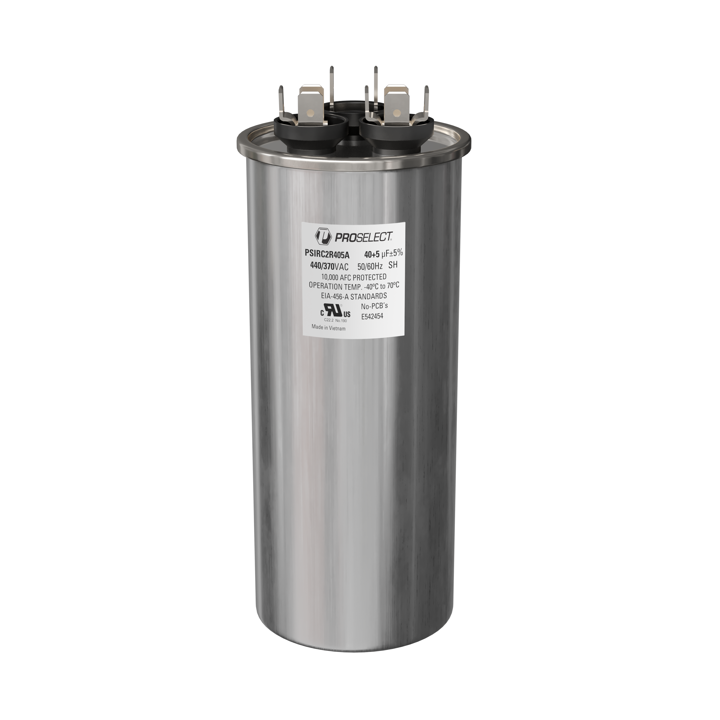 PROSELECT&reg; 440/370V Dual Round Run Capacitor 