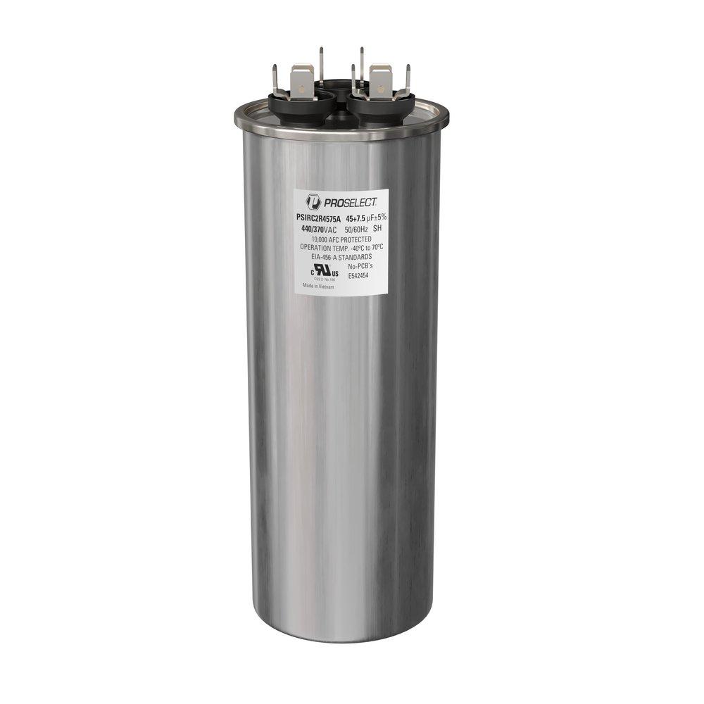 45/7.5 MFD 440/370V RND  RUN CAP 