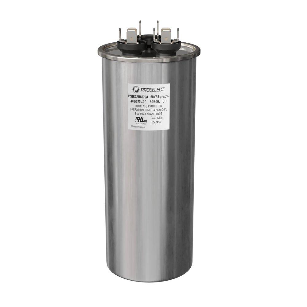 60/7.5 MFD 440/370V RND  RUN CAP 