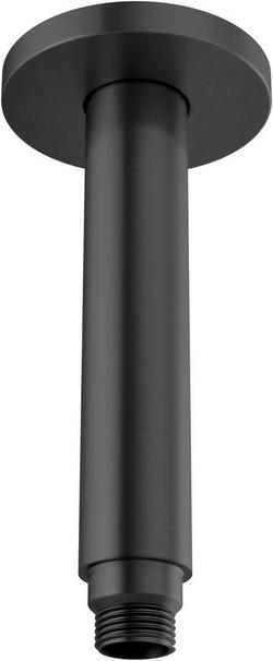 6 in Ceiling Mount Shower Arm and Flange in Matte Black