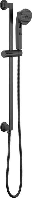 32 in Shower Rail with Hose in Matte Black