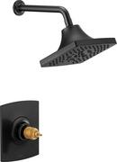 Two Handle Multi Function Shower Faucet in Matte Black (Trim Only) (Handles Sold Separately)