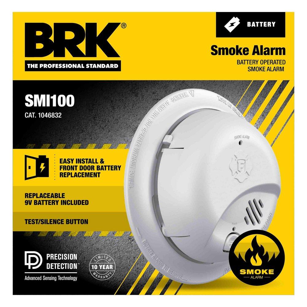 DC Smoke Alarm with 9V Battery 