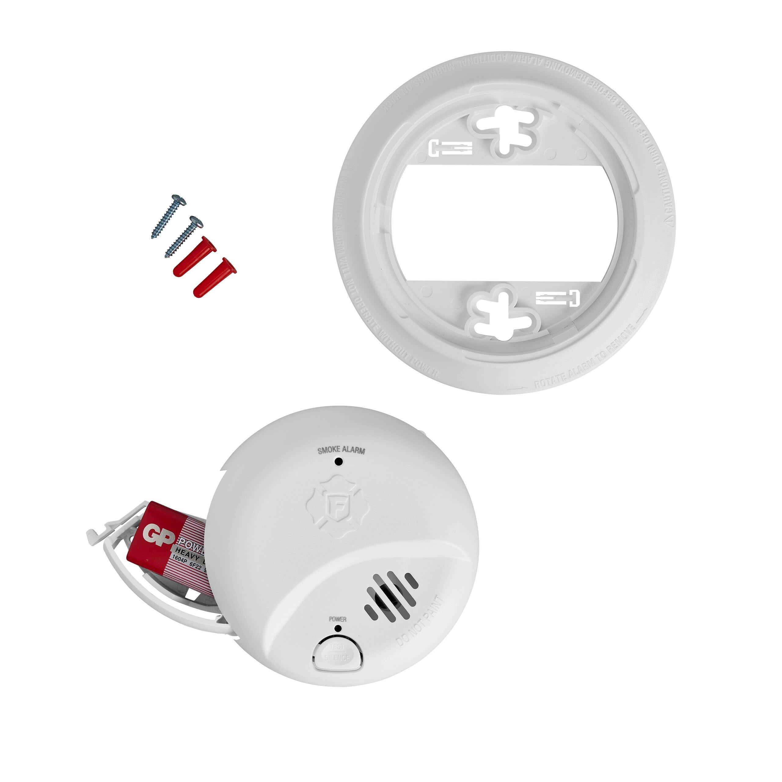 DC Smoke Alarm with 9V Battery 