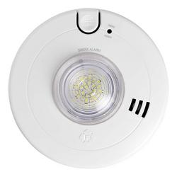 AC/DC Smoke Alarm with LED Strobe and 10 Year Battery