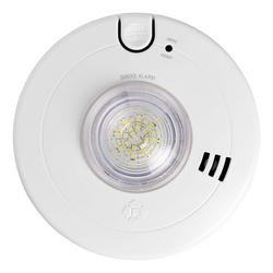 AC/DC Smoke Alarm with LED Strobe and 10 Year Battery