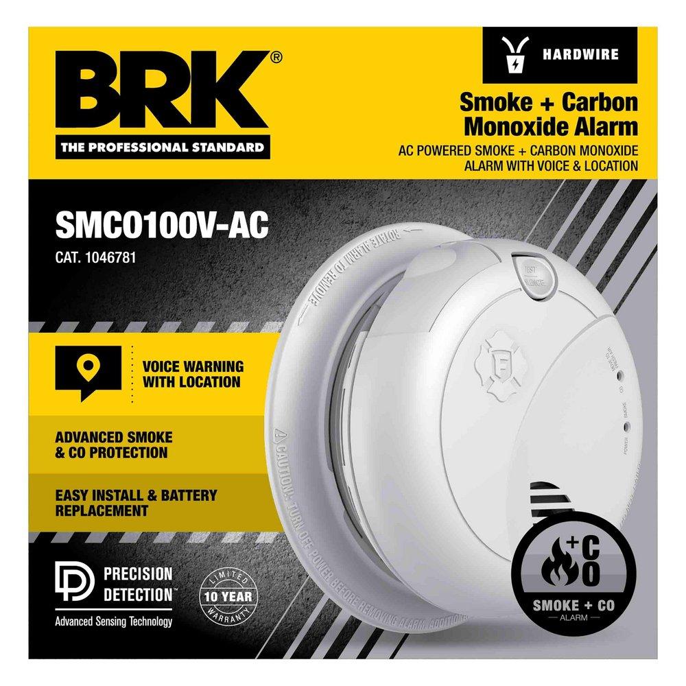 AC/DC Smoke & Carbon Monoxide Combo Alarm with Voice Alerts 