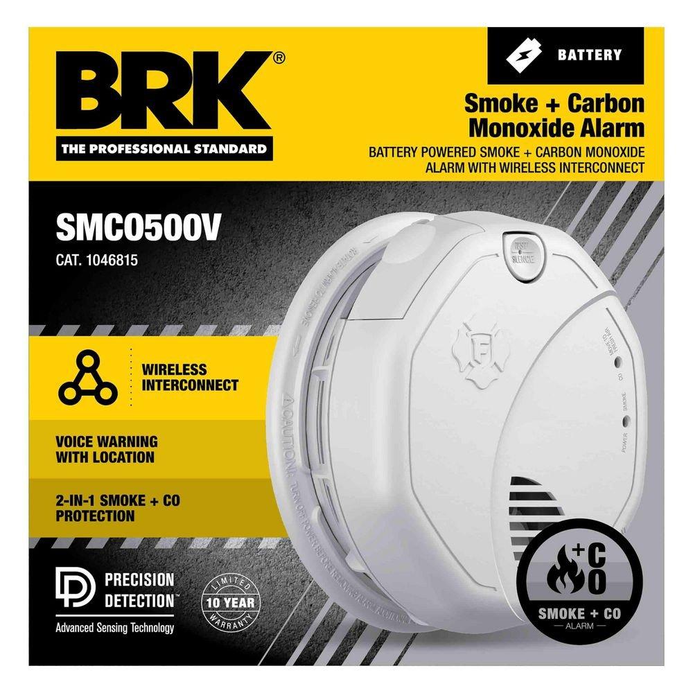 Smoke & Carbon Monoxide Combo Alarm, AA Battery Powered 