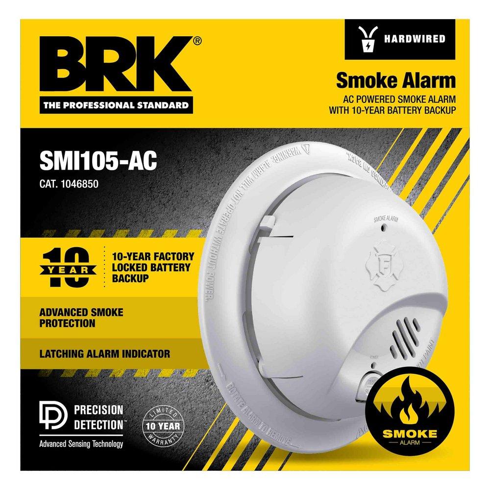 AC/DC Smoke Alarm with 10 Year Battery 
