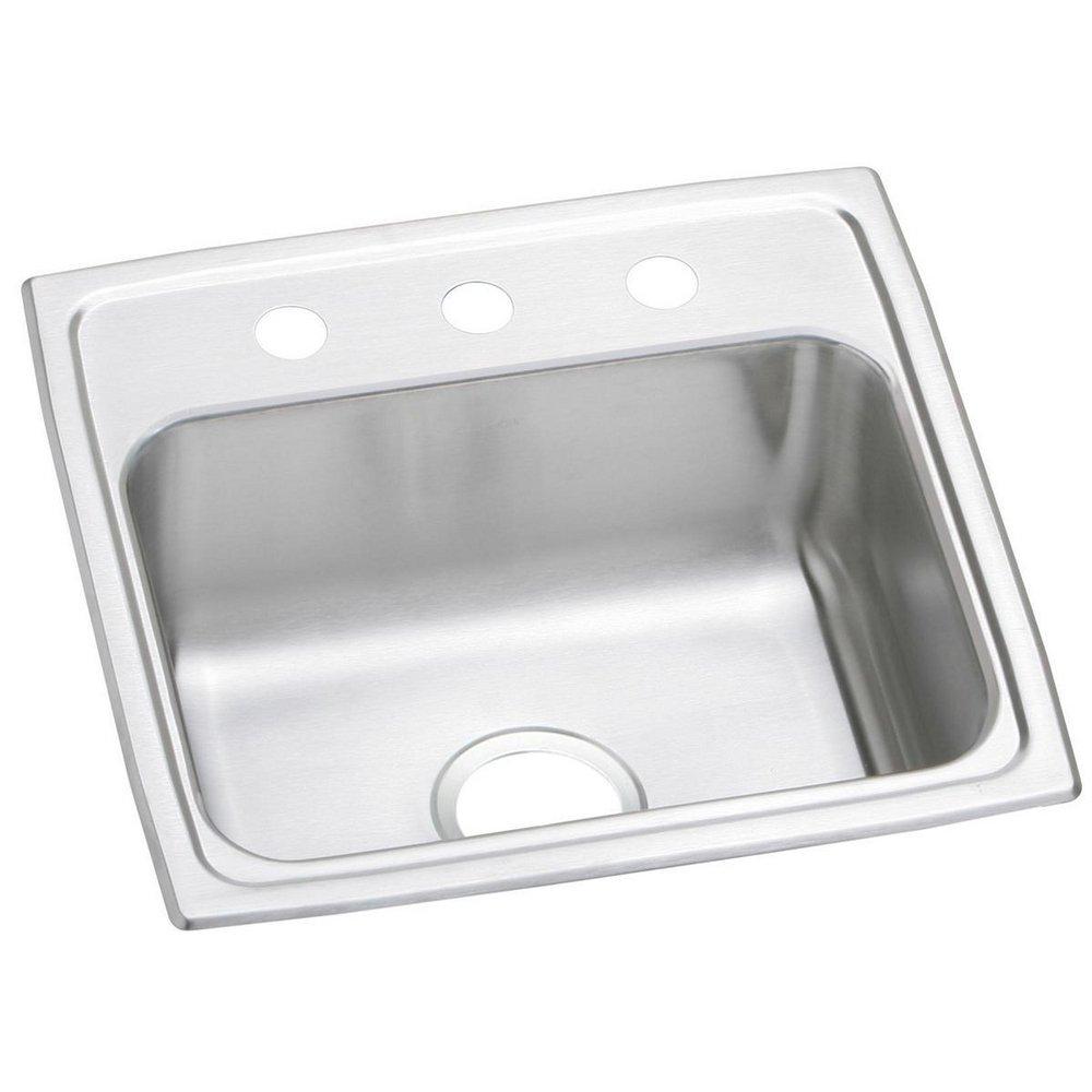 Elkay Brushed Satin 19 x 18 in. Stainless Steel Single Bowl Drop-in Kitchen Sink in Brushed Satin 