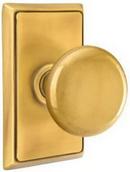 Passage Door Knob with Rectangle Rosette in French Antique
