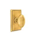 Privacy Egg Knob with Rectangular Rosette in French Antique