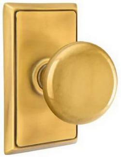 Dummy Door Knob with Rectangle Rosette in French Antique