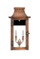 BREAUX BRIDGE 19 INCH COPPER ELECTRIC LANTERN TWO LIGHT CANDELABRA CLUSTER IN AGED COPPER FINISH 