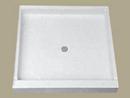 48 in. x 34 in. Shower Base with Center Drain in White
