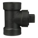 Black ABS DWV Flush Cleanout Tee With Plug 
