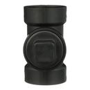 Black ABS DWV Flush Cleanout Tee With Plug 