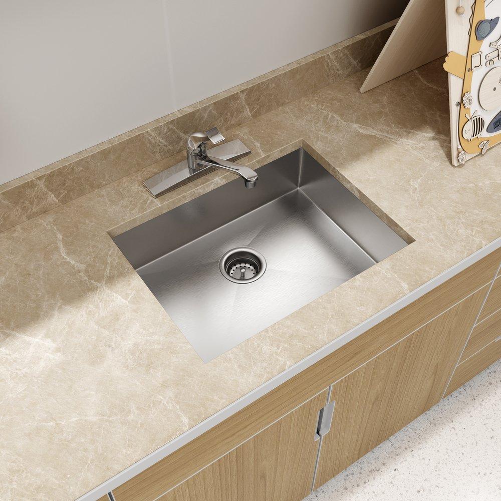 25 x 22 in. 3 Hole Stainless Steel Single Bowl Dual Mount Kitchen Sink 