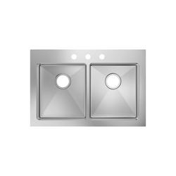 33 x 22 in. 3 Hole Stainless Steel Single Bowl Dual Mount Kitchen Sink