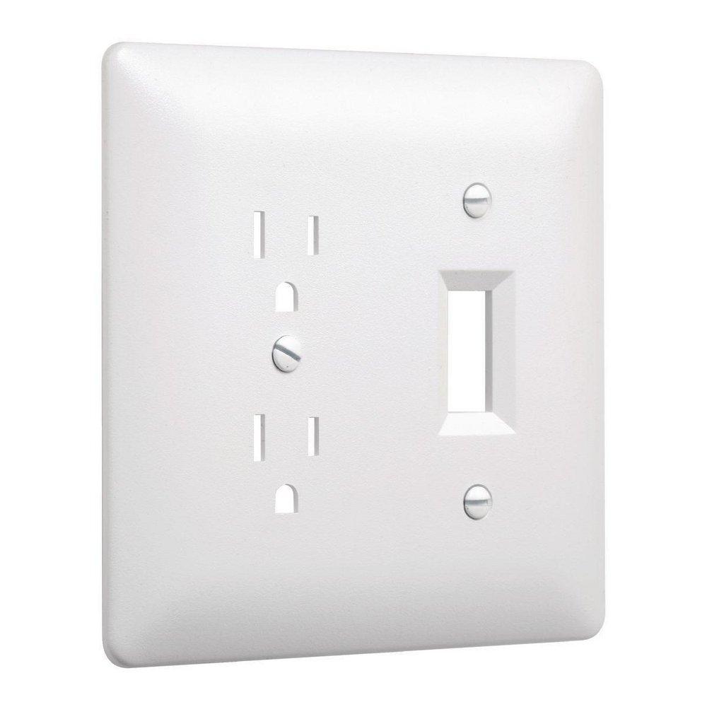 MASQUE 2 GANG RECEPTOR & SWITCH WALL PLATE 