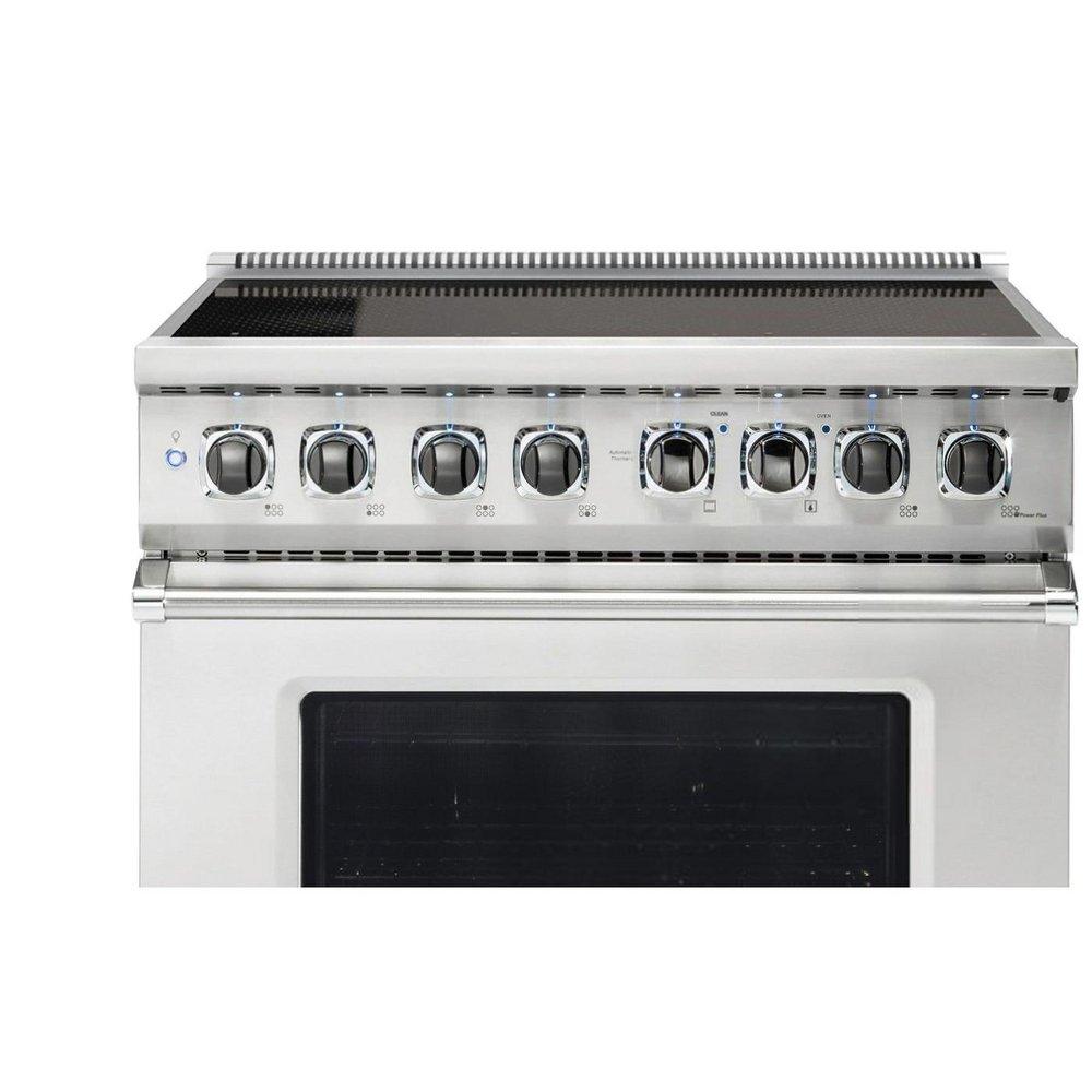 36 W./24 D. INDUCTION SELF-CLEAN RANGE-6 BURNERS-STAINLESS 