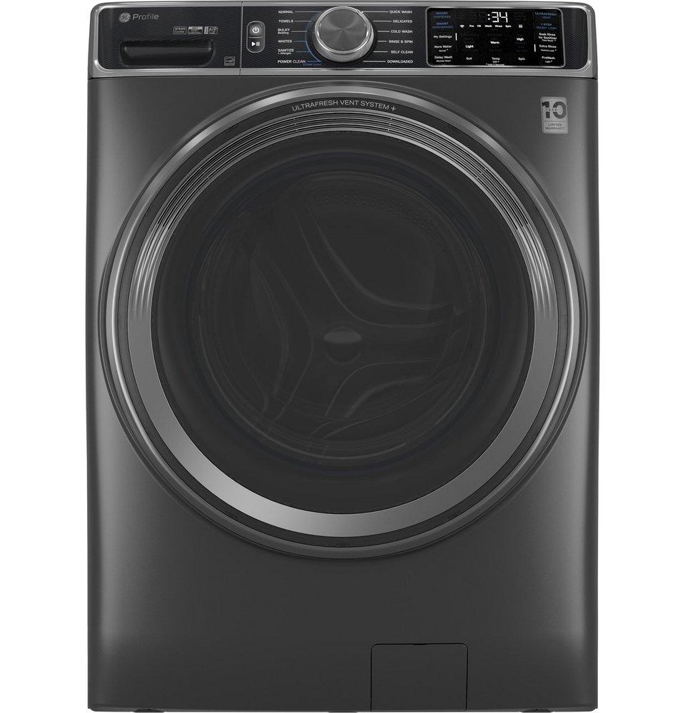 GE PROFILE 5.5 CU FT FRONTLOAD STEAM WASHER WITH UFV SENSOR CARBON GRAPHITE 