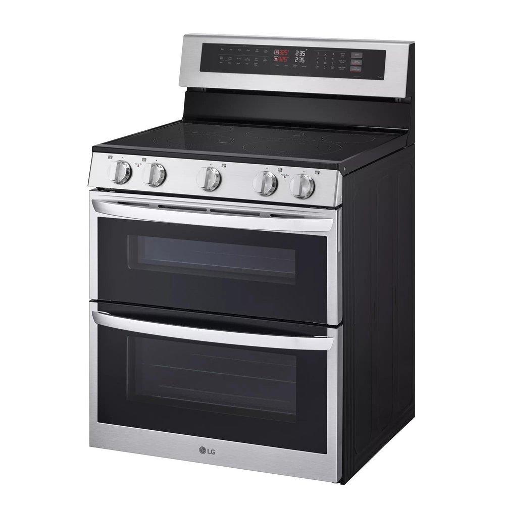 7.3 CU.FT. ELECTRIC DOUBLE OVEN RANGE WITH PROBAKE CONVECTION EASYCLEAN INSTAVIEW AIR FRY AIR SOUS VIDE SCAN TO COOK SMOOTHTOUCH 5 ELEMENT STAINLESS STEEL 