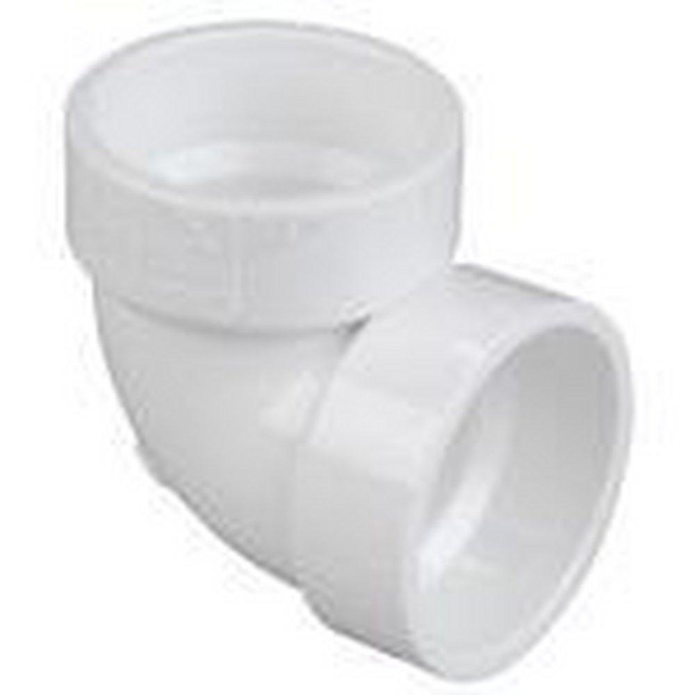 White Hub Straight and DWV PVC 90 Degree Vent Elbow 