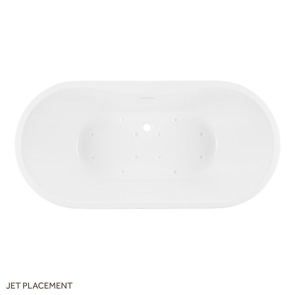 65 in. Freestanding Bathtub with Universal Drain in White 