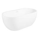 70 in. Freestanding Bathtub with Universal Drain in White 