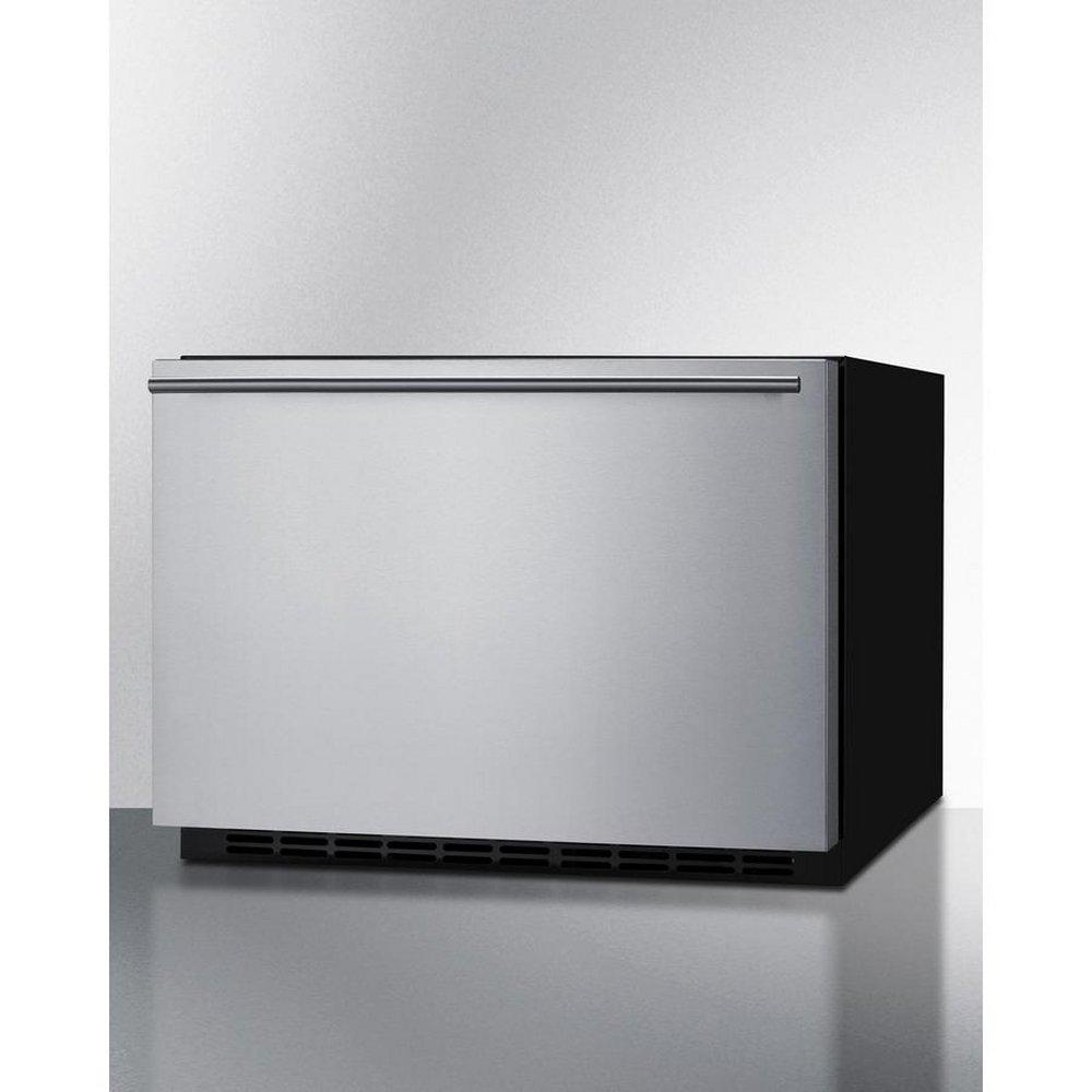 24 INCH WIDE 2 CU. FT. REFRIGERATOR DRAWER WITH CHILD LOCK AND DIGITAL THERMOSTAT STAINLESS STEEL 