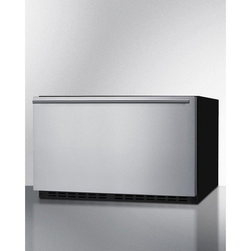 30 INCH WIDE 2.5 CU. FT. REFRIGERATOR DRAWER WITH TEMPORARY MEMORY FUNCTION AND CHILD LOCK STAINLESS STEEL 