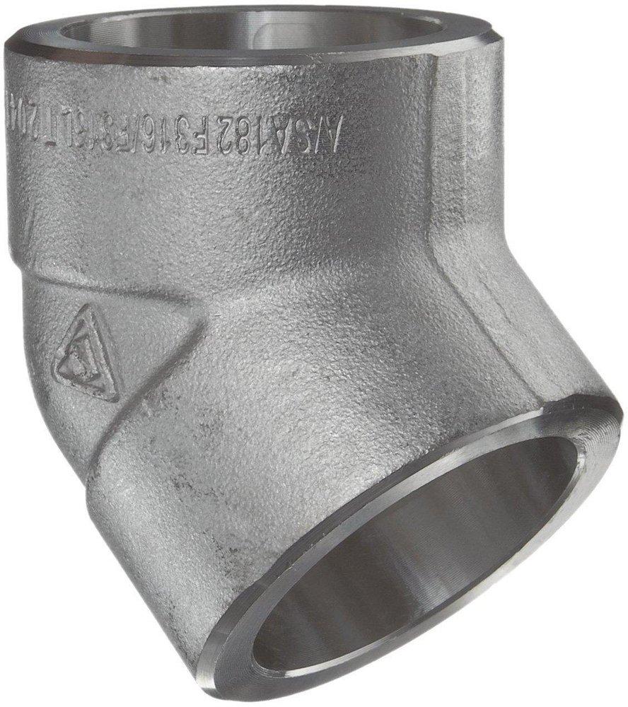 Socket Weld 3000# Global 316L Stainless Steel 45 Degree Elbow 