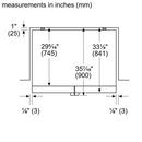 36 500 SERIES 3-DOOR STANDARD DEPTH EXTERNAL ICE/WATER BLACK STAINLESS STEEL 