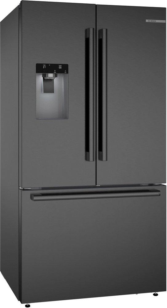36 500 SERIES 3-DOOR STANDARD DEPTH EXTERNAL ICE/WATER BLACK STAINLESS STEEL 