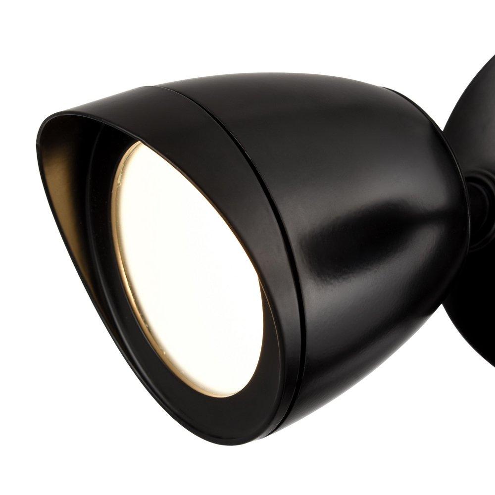 10-1/2 in. 2-Light LED Outdoor Security Flood Light in Powder Coated Matte Black 